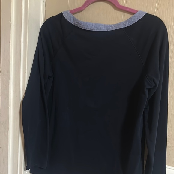 Tommy Hilfiger Blue Tie Front Blouse - Picture 9 of 11